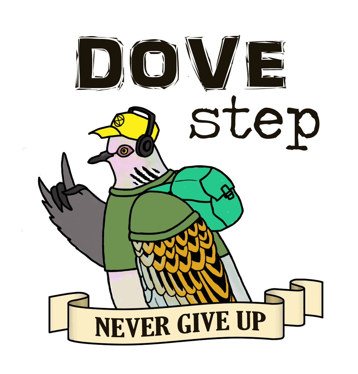 Dove Step Never give up logo