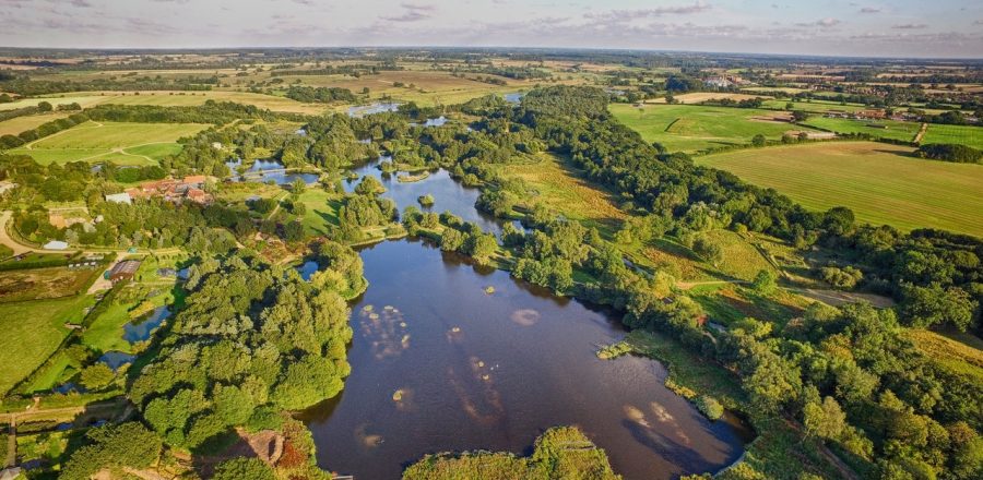 Looking south from Pensthorpe in Norfolk